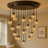 Pearl Round Chandelier 38"